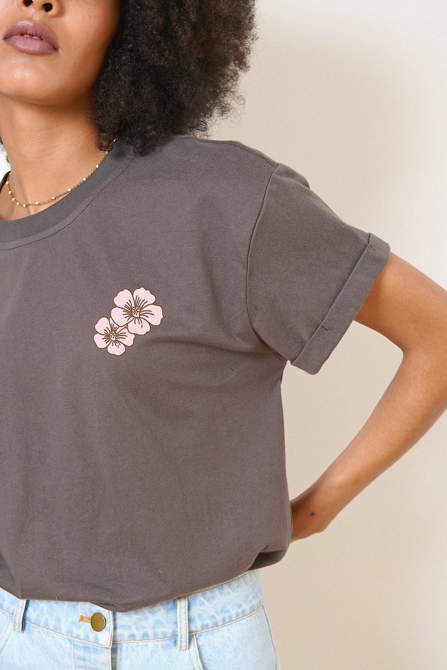 0921 T-Shirt Violett Anthrazit