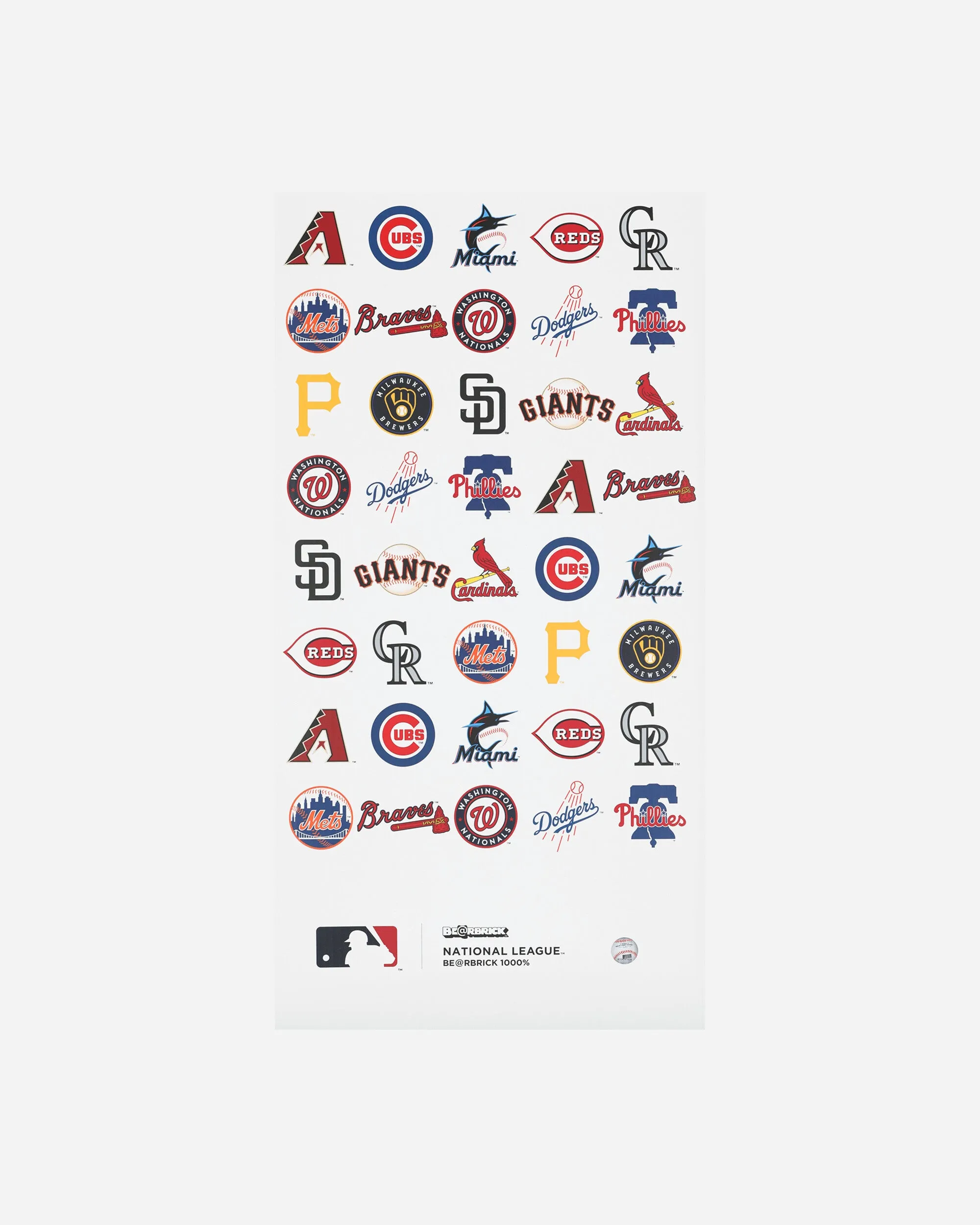 1000% MLB National League Be@rbrick Mehrfarbig