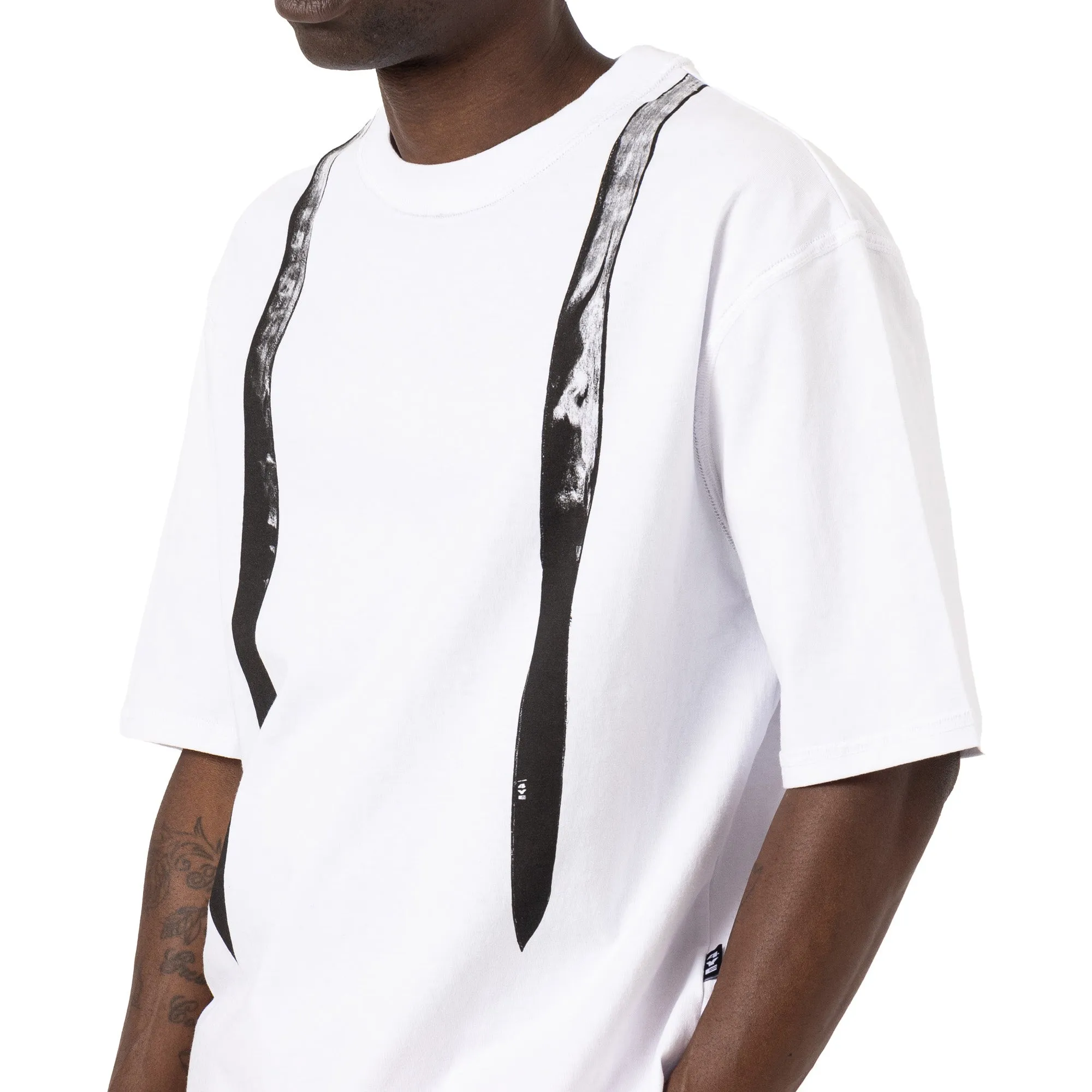 4YE Trompe L'Oeil Durag T-Shirt / Weiß
