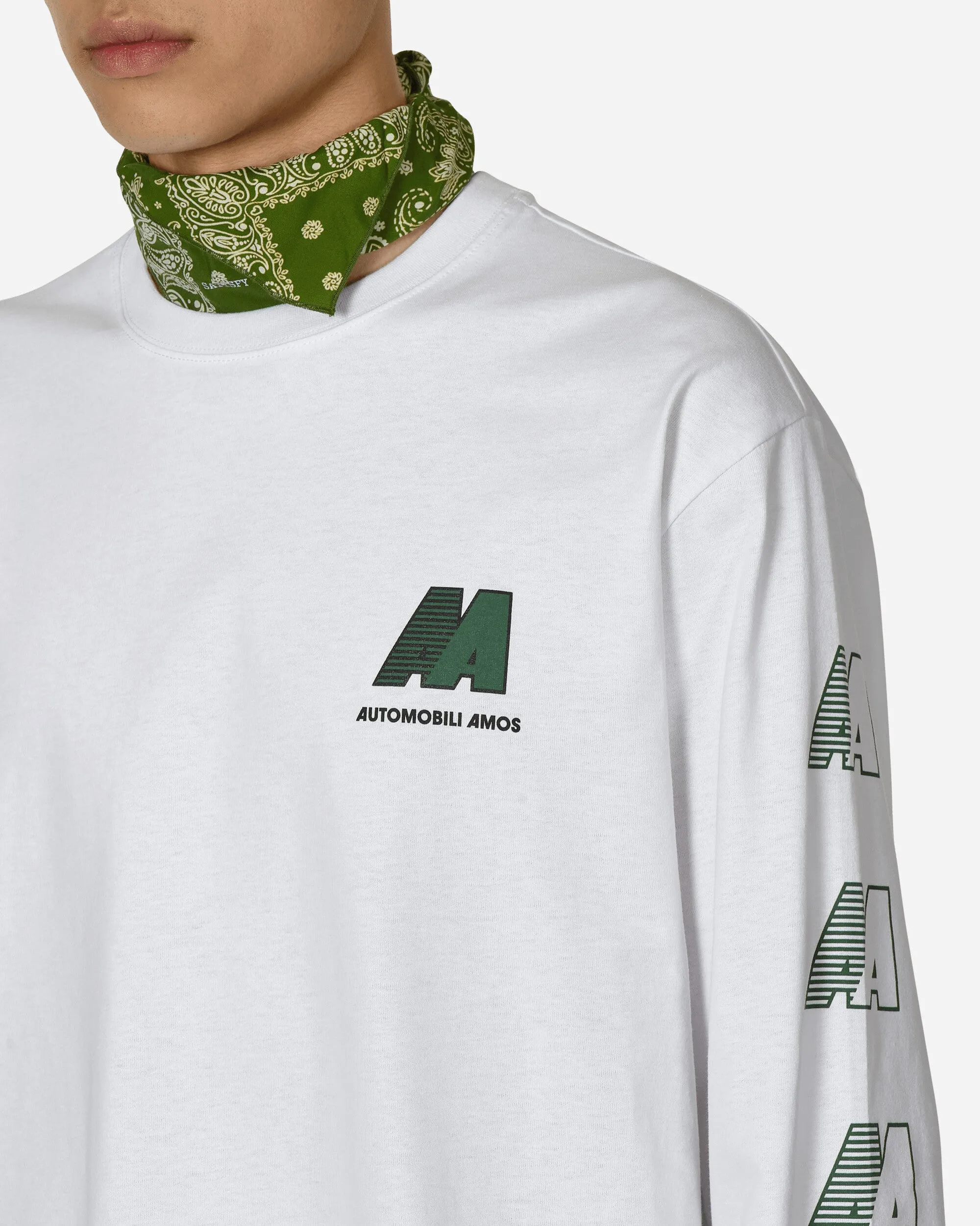 AA Logo Langarmshirt Weiß