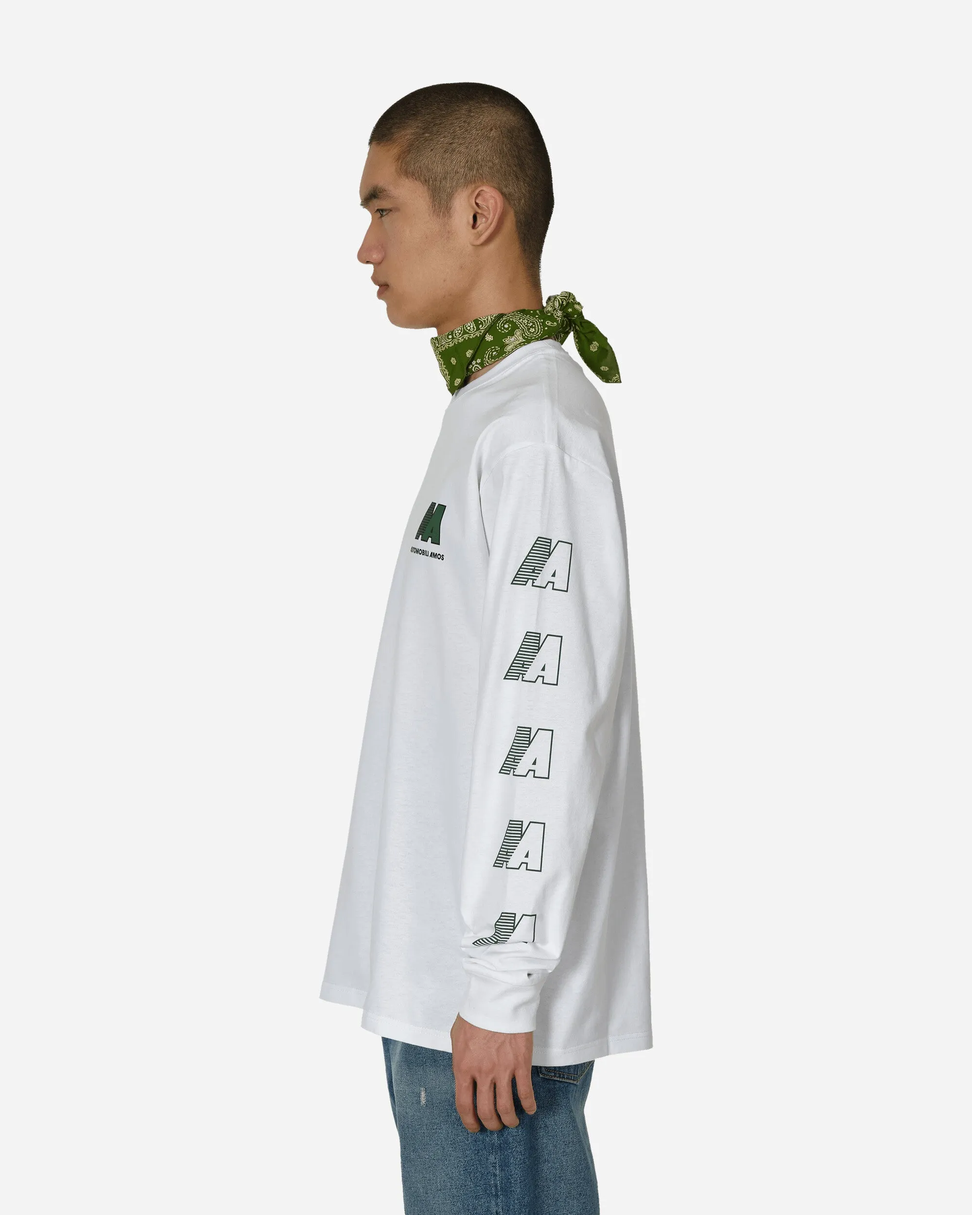 AA Logo Langarmshirt Weiß