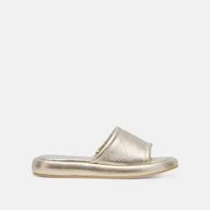 AISHA SANDALETTEN GOLD METALLIC LEDER