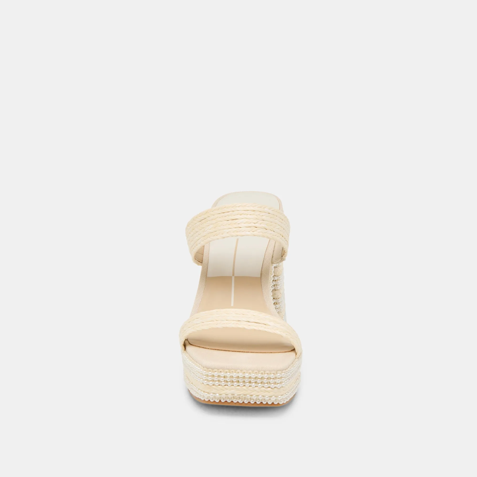 ALIYA PEARL ABSÄTZE VANILLE-RAFFIA