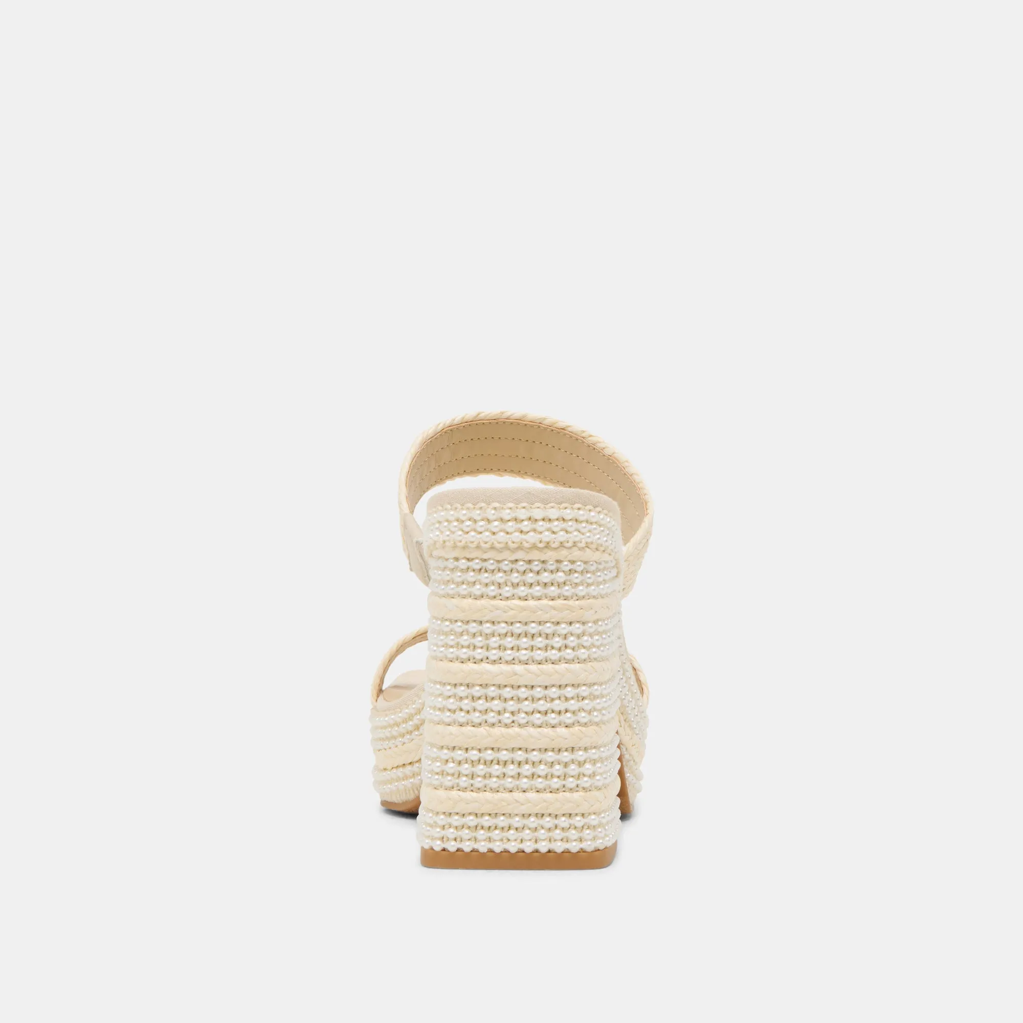 ALIYA PEARL ABSÄTZE VANILLE-RAFFIA