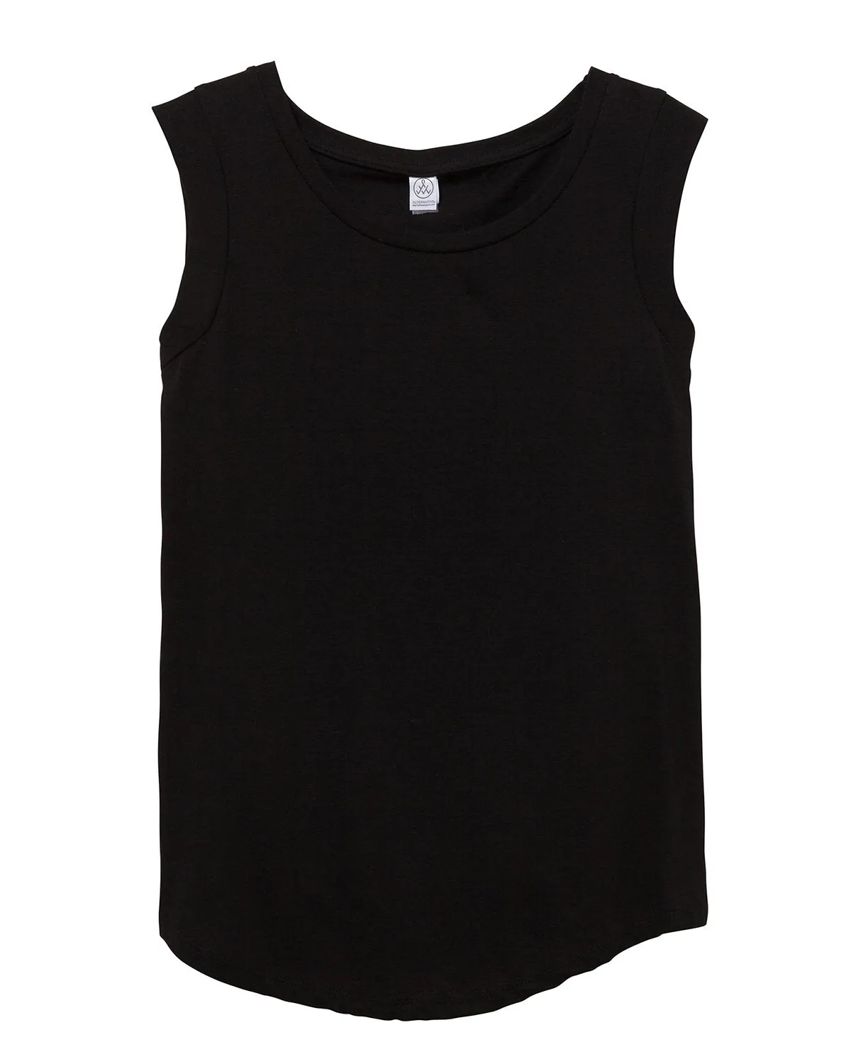 Alternative AA4013 Damen-Rundhals-T-Shirt mit Cap-Ärmeln aus Satin-Jersey