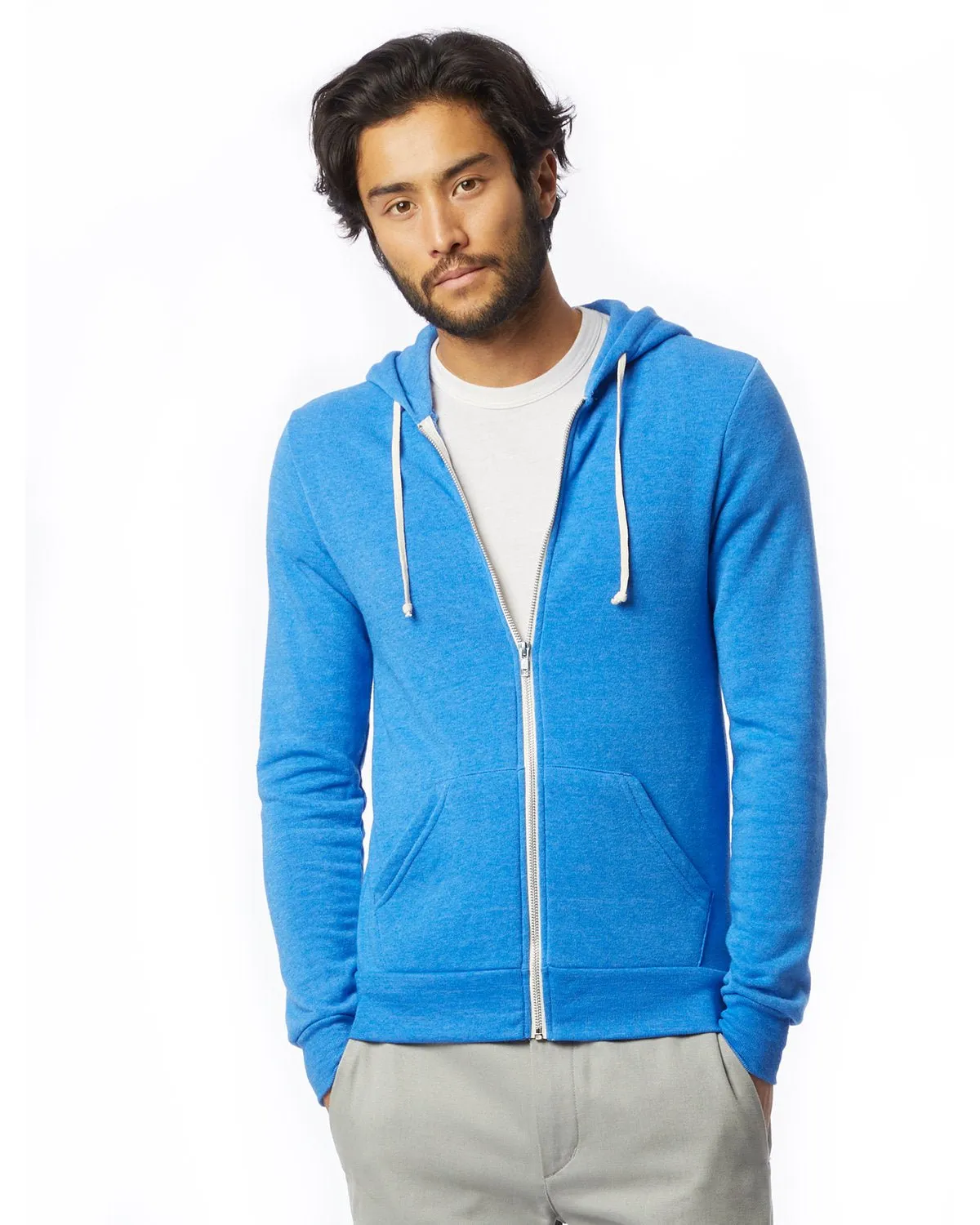 Alternative AA9590 Herren Rocky Eco-Fleece Reißverschluss-Hoodie