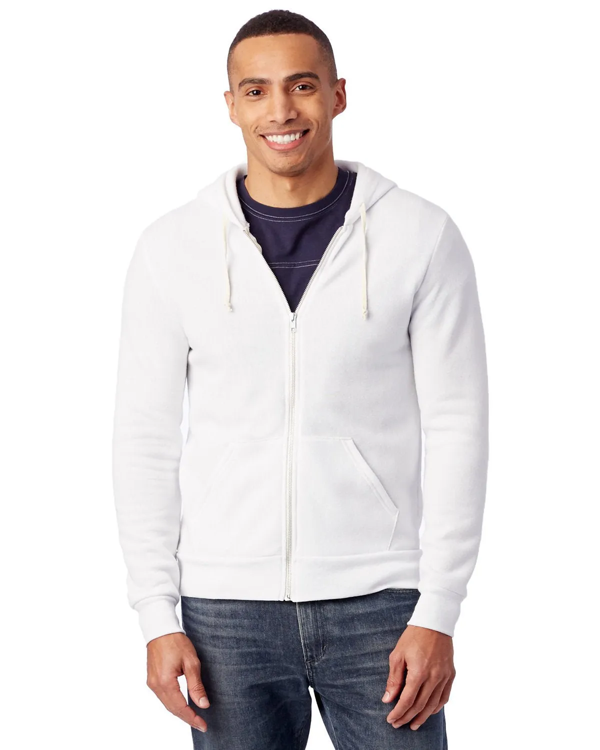 Alternative AA9590 Herren Rocky Eco-Fleece Reißverschluss-Hoodie