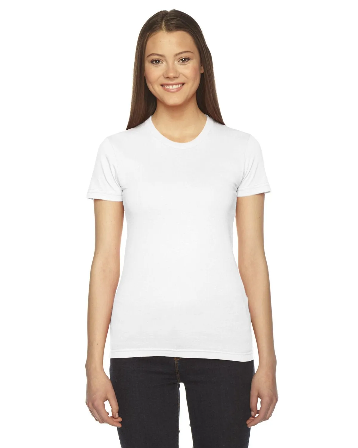 American Apparel 2102 Damen Fein-Jersey USA hergestelltes Kurzarm-T-Shirt
