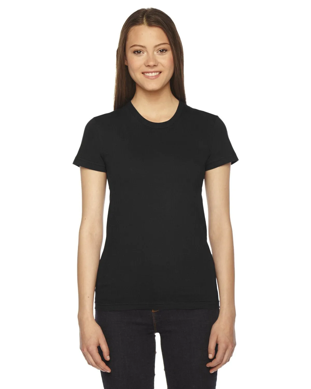 American Apparel 2102 Damen Fein-Jersey USA hergestelltes Kurzarm-T-Shirt