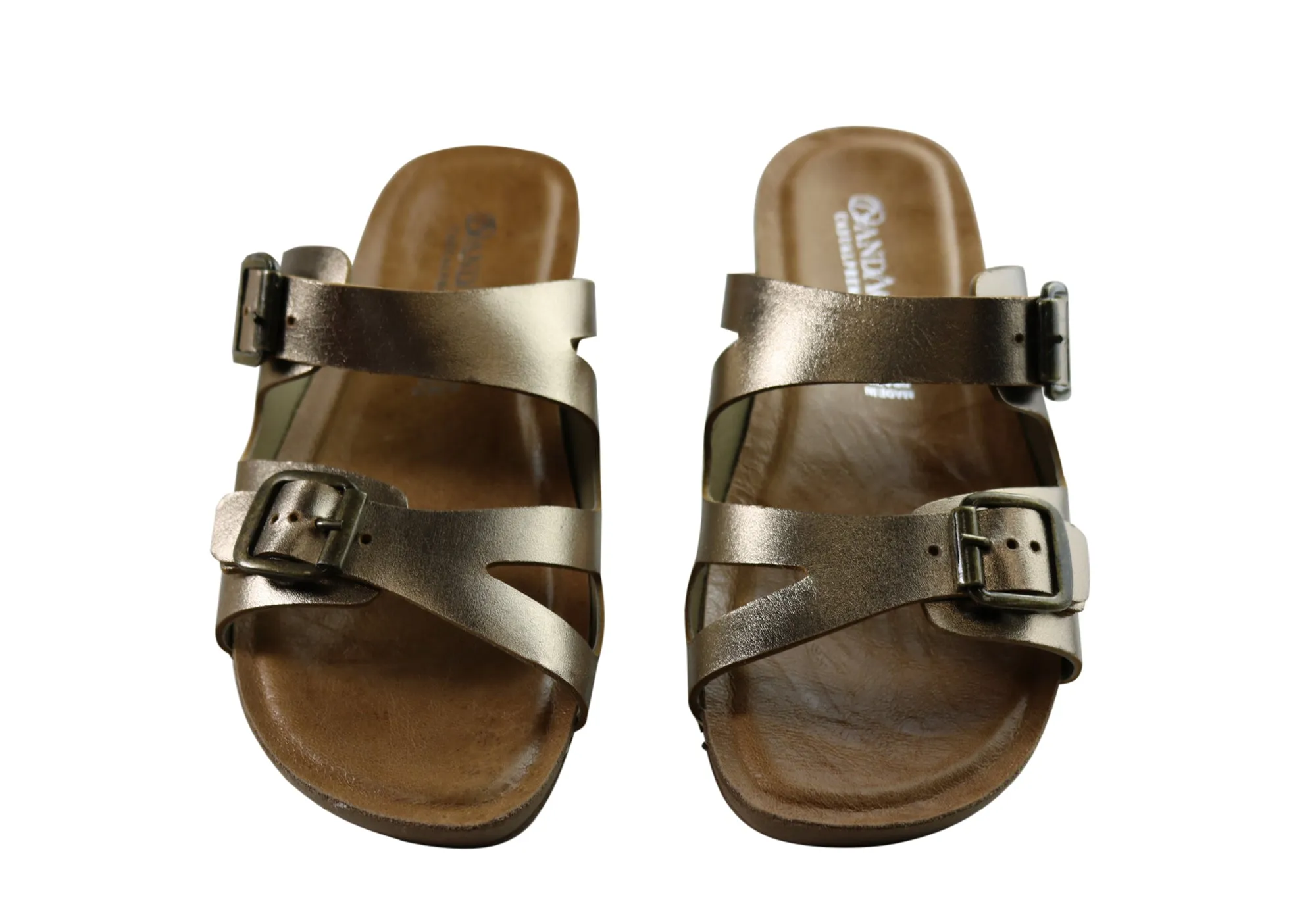 Andacco Angelika Damen Brasilianische Bequeme Leder Schlappen Sandalen Andacco Schuhe