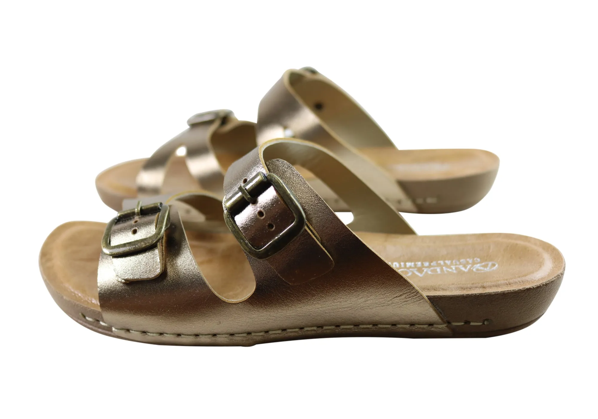 Andacco Angelika Damen Brasilianische Bequeme Leder Schlappen Sandalen Andacco Schuhe