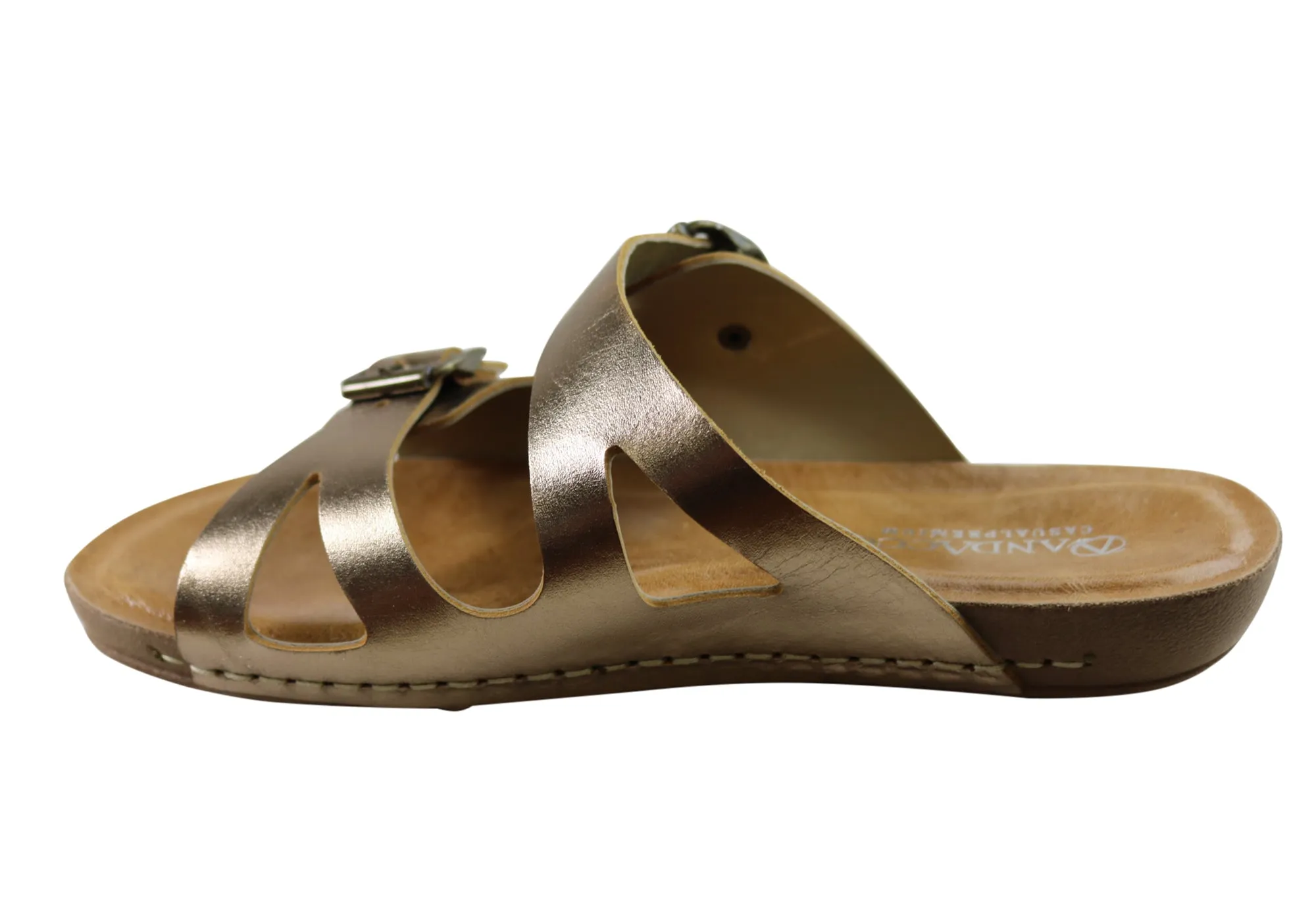 Andacco Angelika Damen Brasilianische Bequeme Leder Schlappen Sandalen Andacco Schuhe