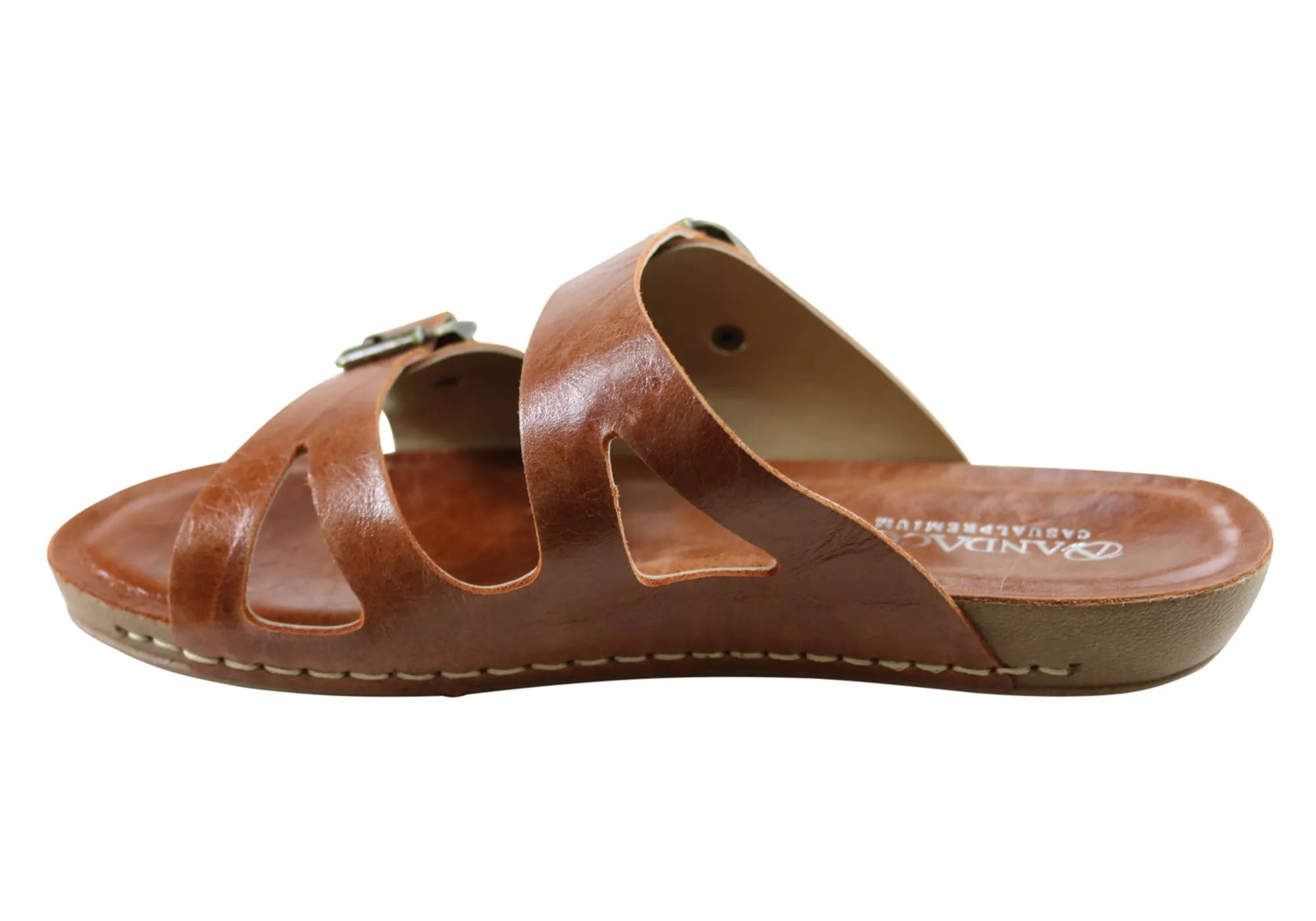 Andacco Angelika Damen Brasilianische Bequeme Leder Schlappen Sandalen Andacco Schuhe