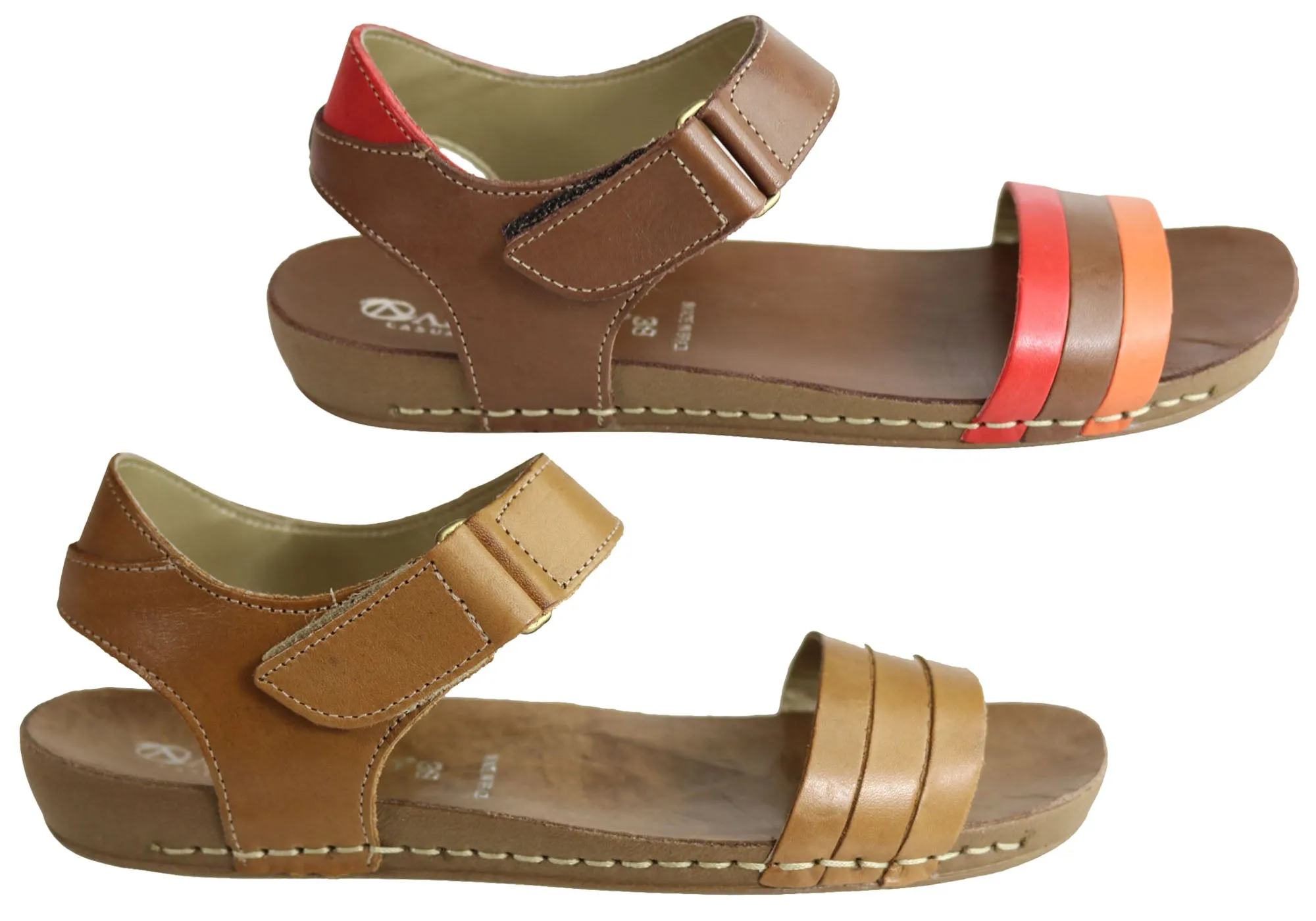 Andacco Canni Damen Bequeme Flache Ledersandalen Hergestellt In Brasilien Andacco Schuhe