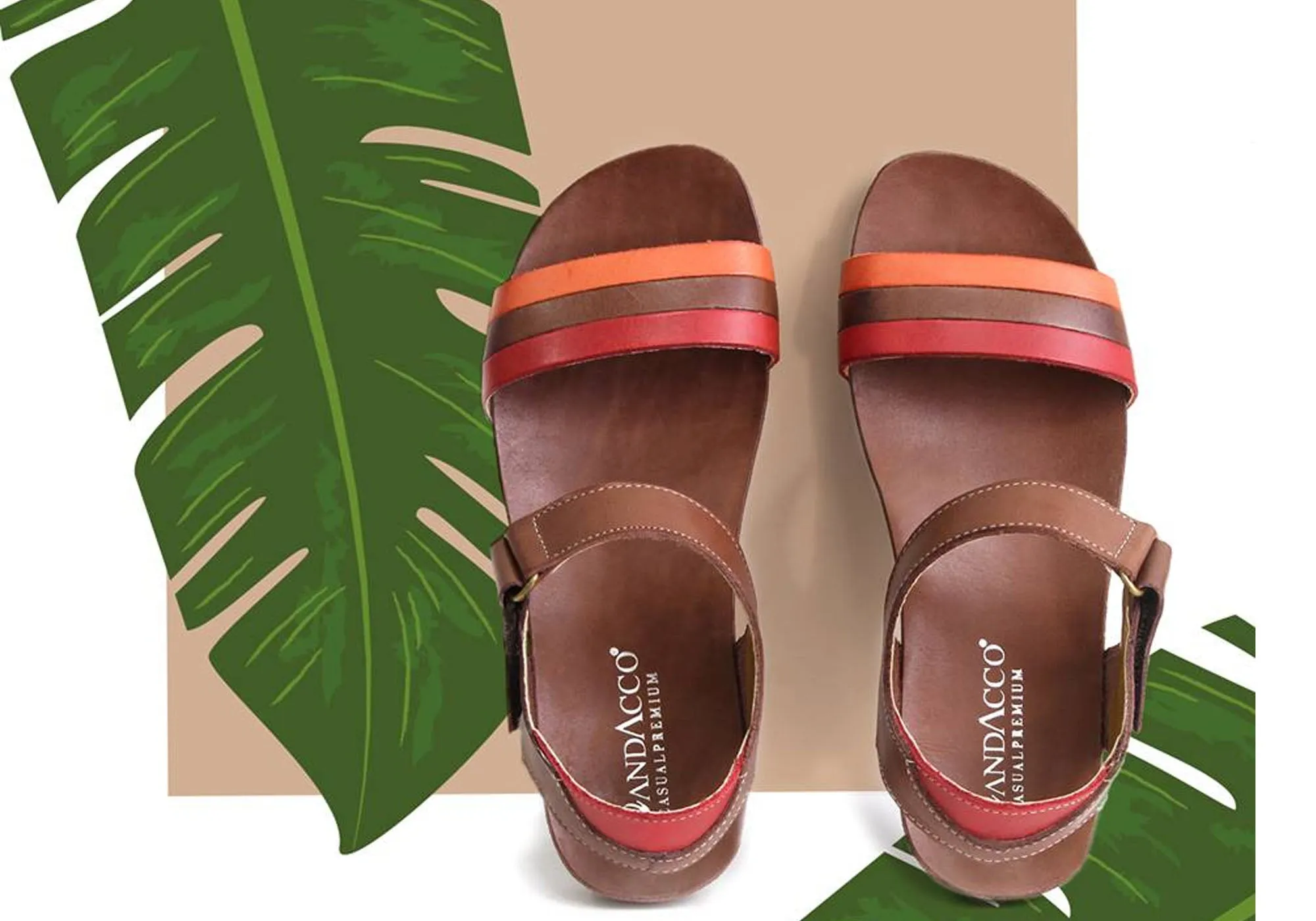 Andacco Canni Damen Bequeme Flache Ledersandalen Hergestellt In Brasilien Andacco Schuhe