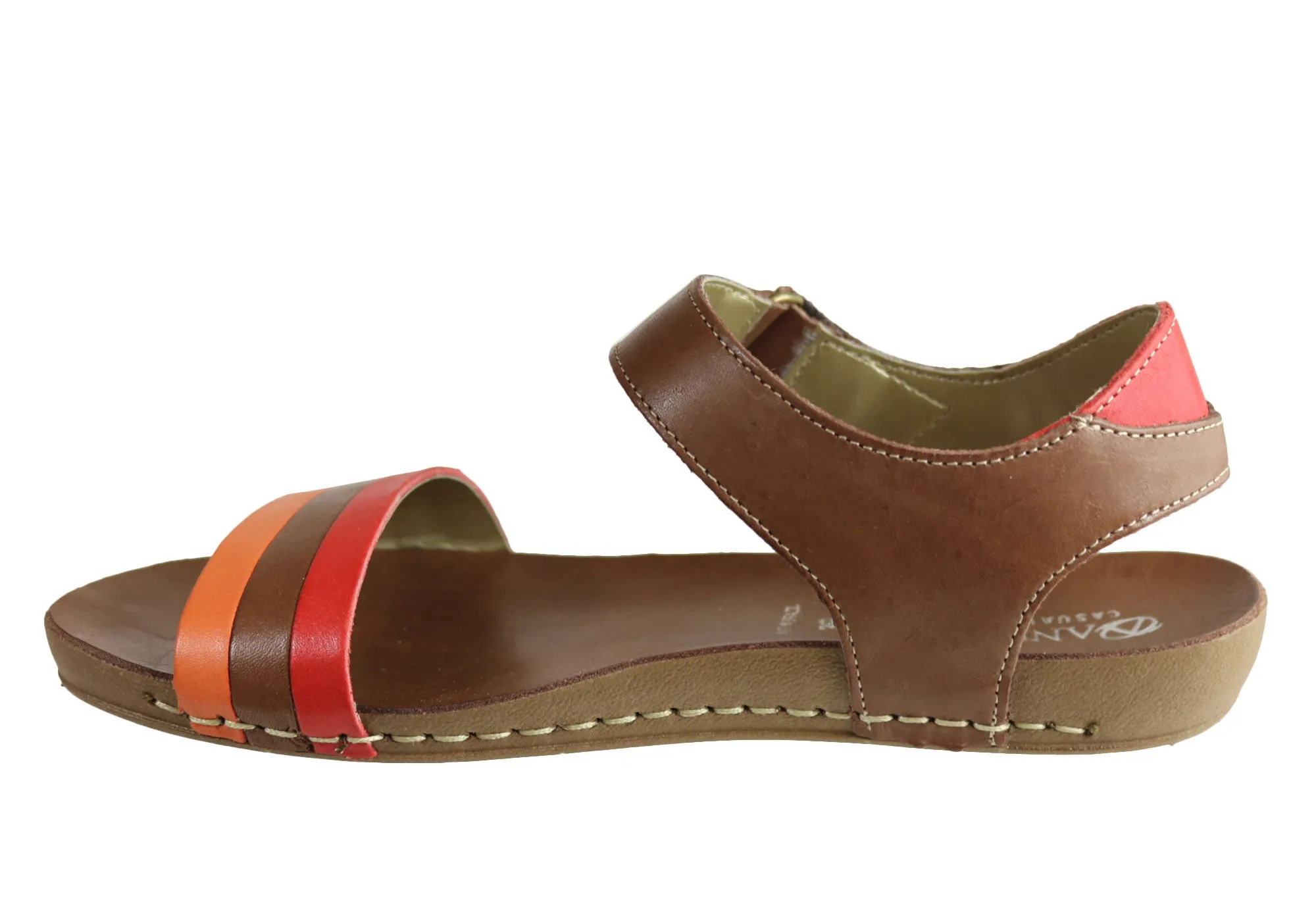 Andacco Canni Damen Bequeme Flache Ledersandalen Hergestellt In Brasilien Andacco Schuhe