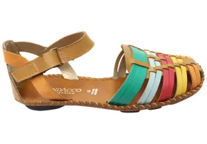Andacco Olandie Damen Komfort Brazilian Geschlossene Zehen Ledersandalen Andacco Schuhe