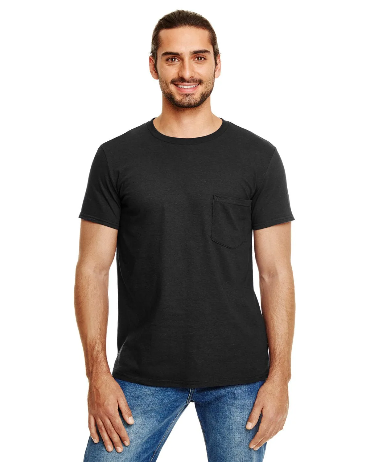 Anvil 983 Leichtes T-Shirt für Erwachsene mit Brusttasche