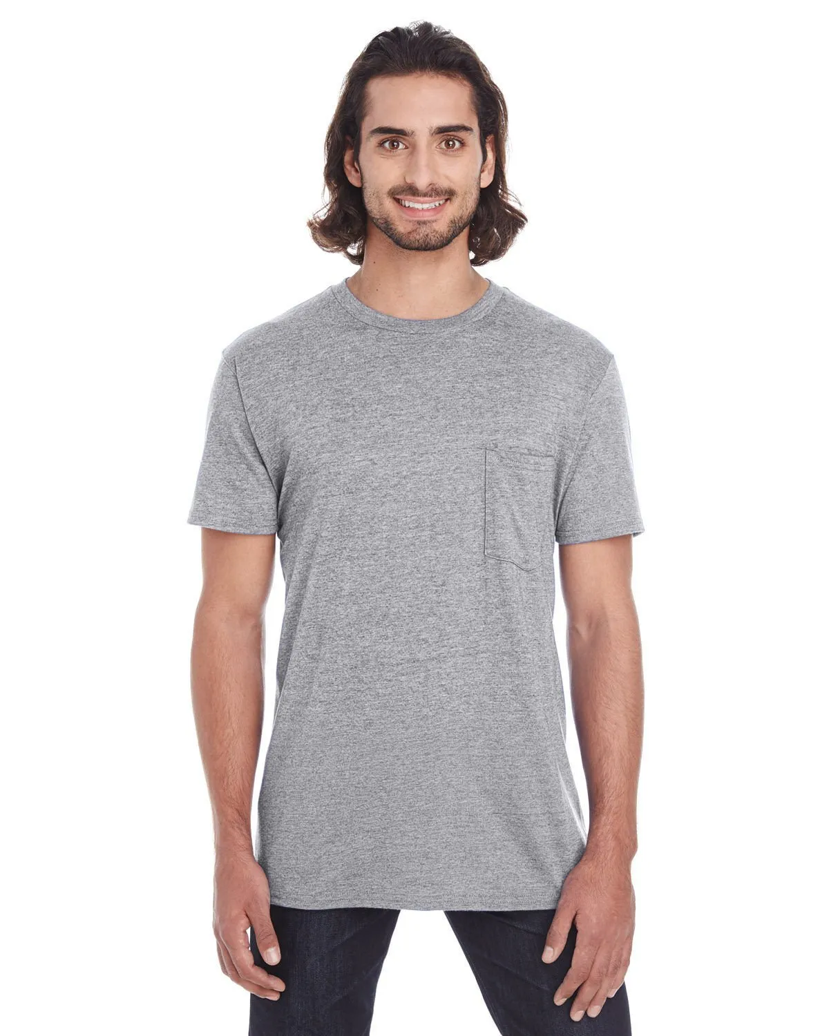 Anvil 983 Leichtes T-Shirt für Erwachsene mit Brusttasche
