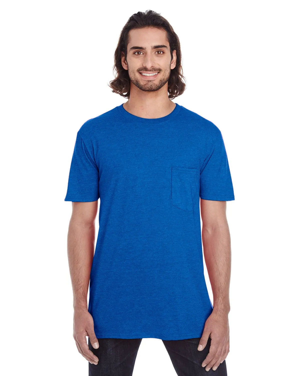 Anvil 983 Leichtes T-Shirt für Erwachsene mit Brusttasche