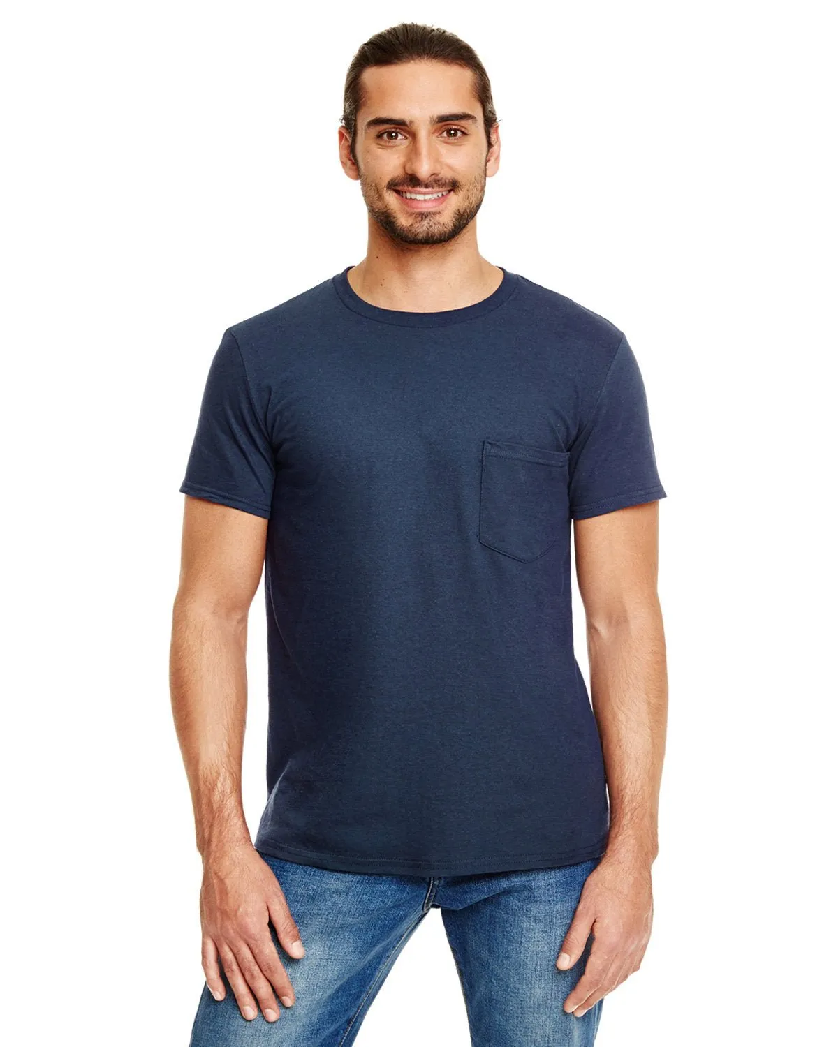 Anvil 983 Leichtes T-Shirt für Erwachsene mit Brusttasche