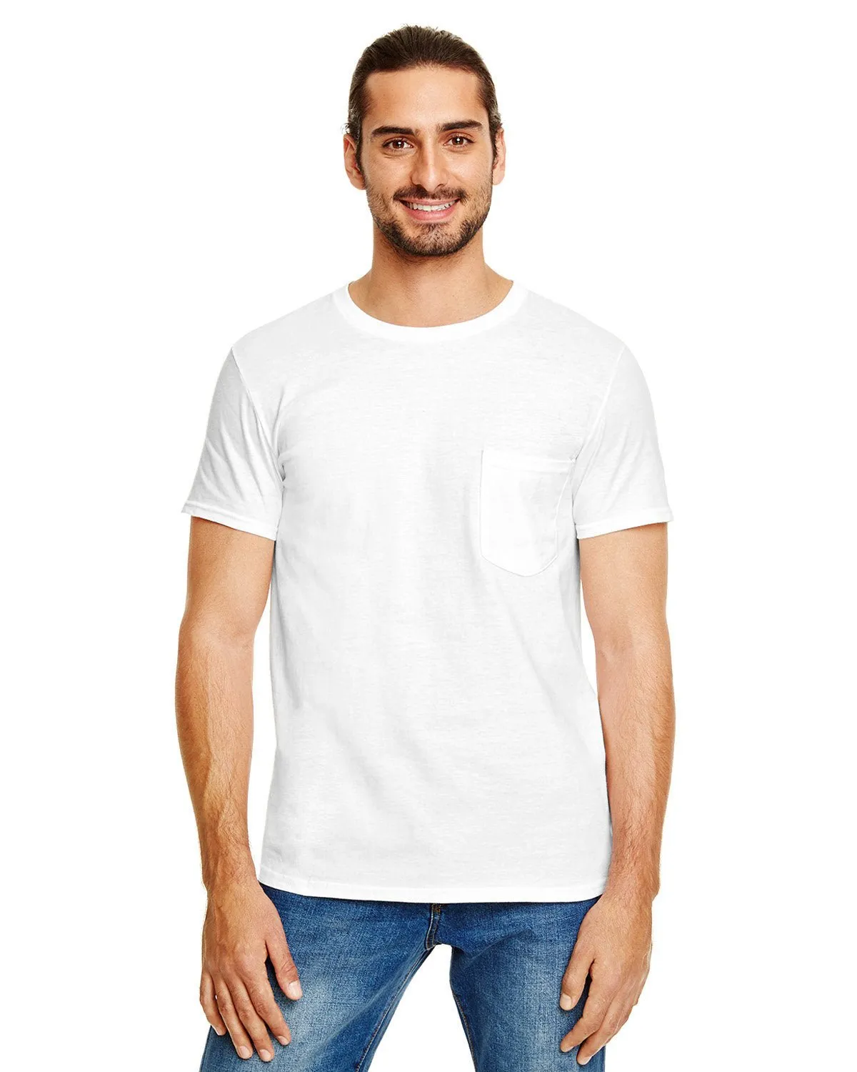 Anvil 983 Leichtes T-Shirt für Erwachsene mit Brusttasche