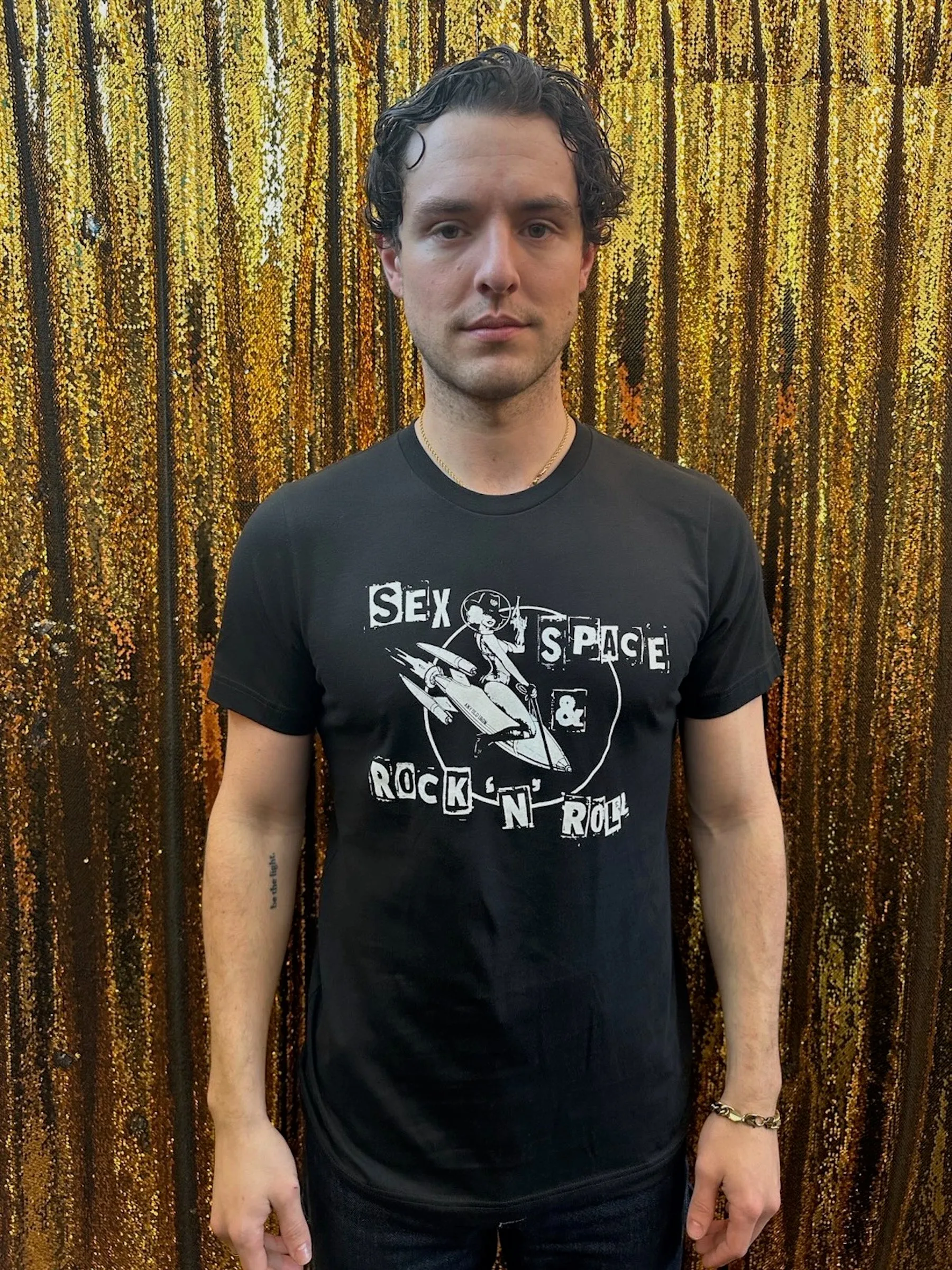 Any Old Iron Herren T-Shirt mit Sex, Space & Rock 'n' Roll Design