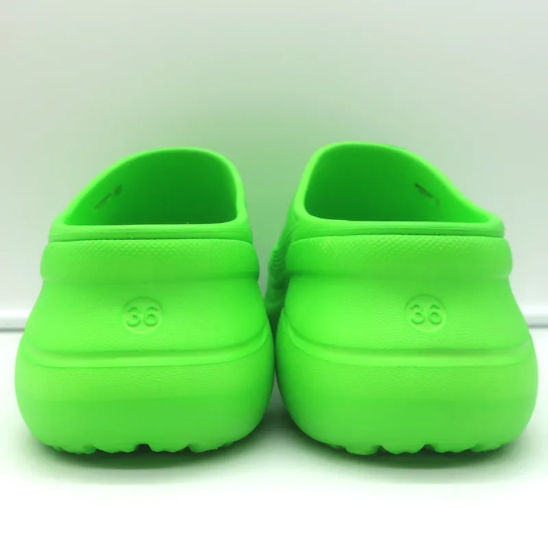 Balenciaga x Crocs Pool Slide Sandalen Neon Grün Gummi Größe 36 NEU
