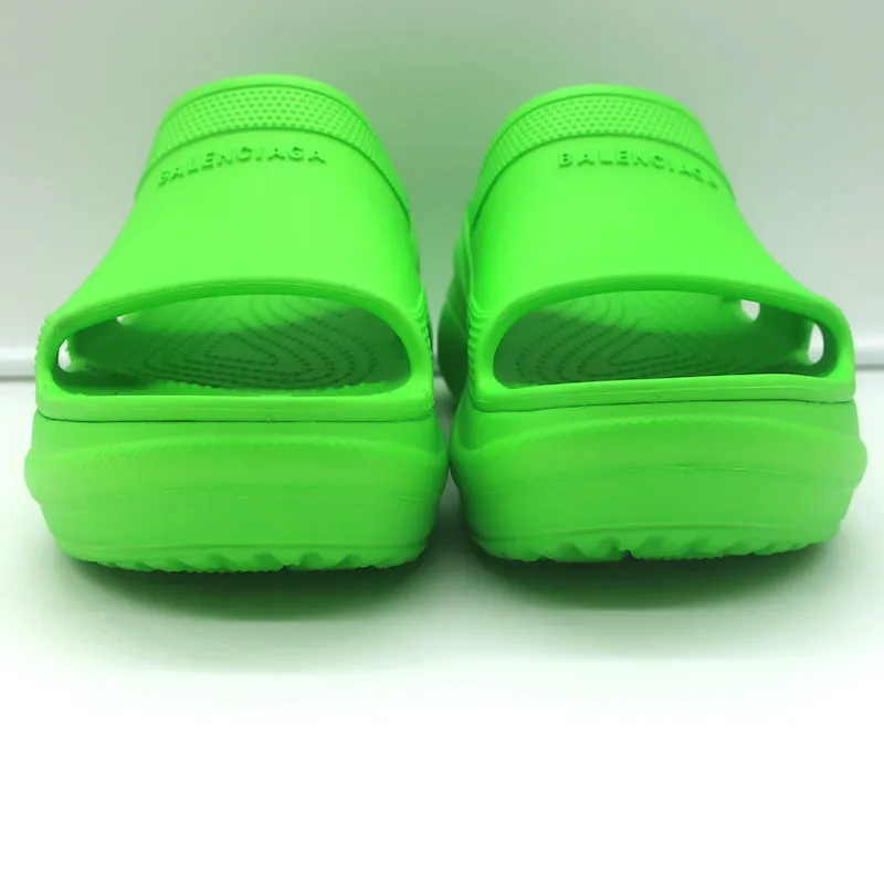 Balenciaga x Crocs Pool Slide Sandalen Neon Grün Gummi Größe 36 NEU