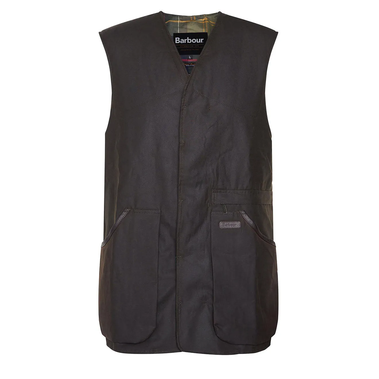 Barbour Alwinton Wachs-Weste in Olive