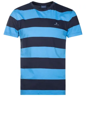 Barstripe Kurzarm T-Shirt Tagesblau