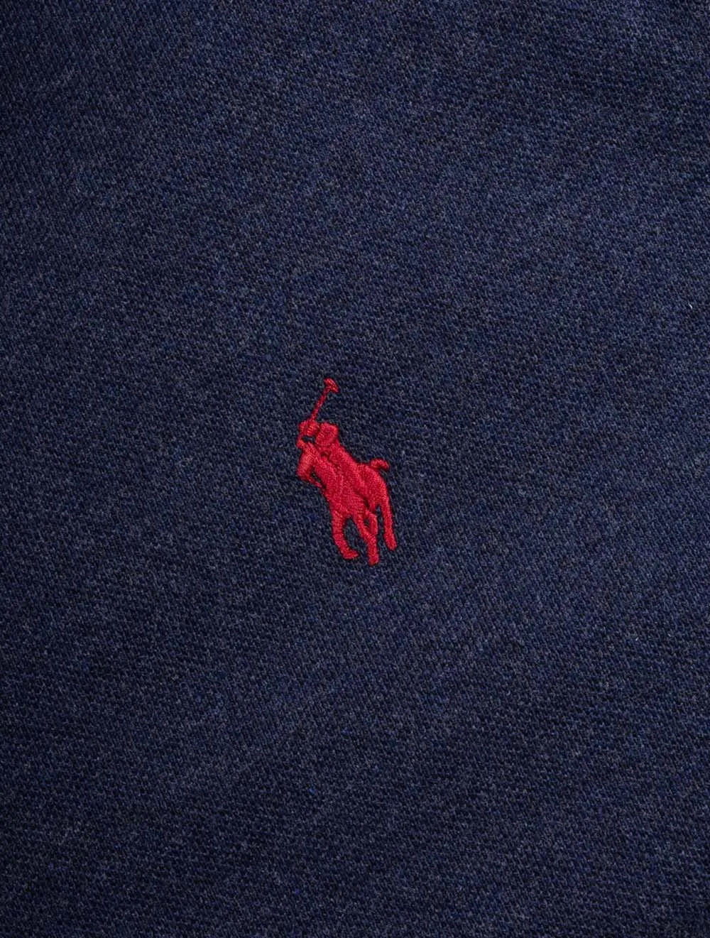 Basic Mesh Polo-Shirt Marineblau