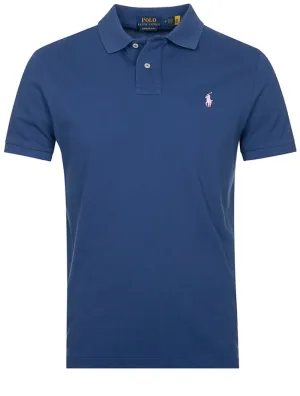 Basic Mesh Polo-Shirt Royal