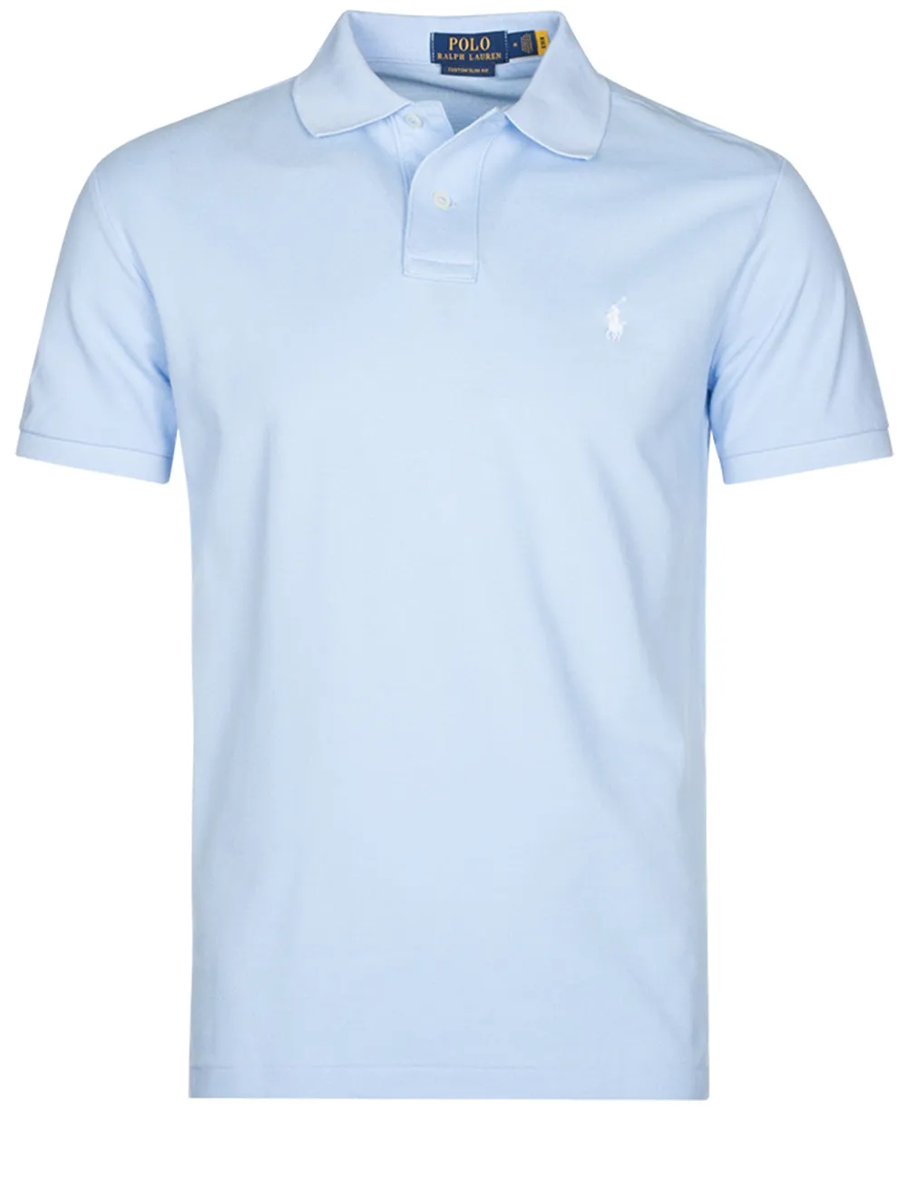 Einfaches Polohemd mit kurzen Ärmeln in Blau