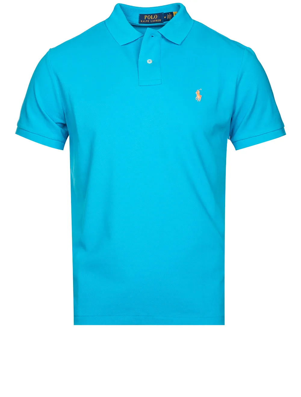 Einfaches Polohemd mit kurzen Ärmeln in Blau