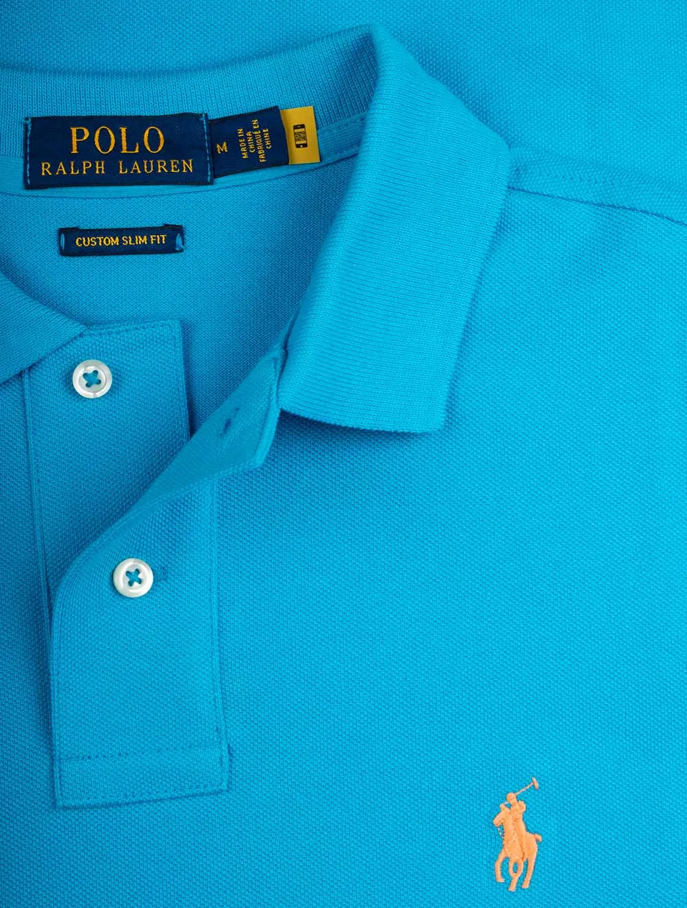 Einfaches Polohemd mit kurzen Ärmeln in Blau