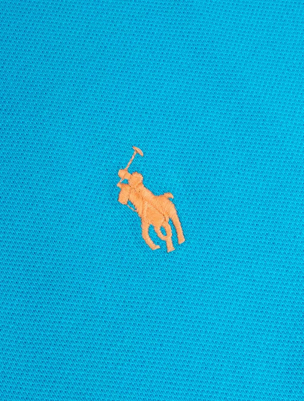 Einfaches Polohemd mit kurzen Ärmeln in Blau