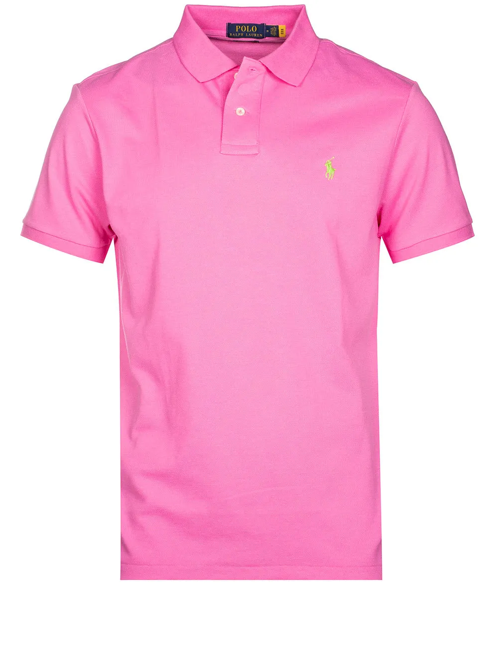 Einfaches Polohemd mit kurzen Ärmeln in Rosa
