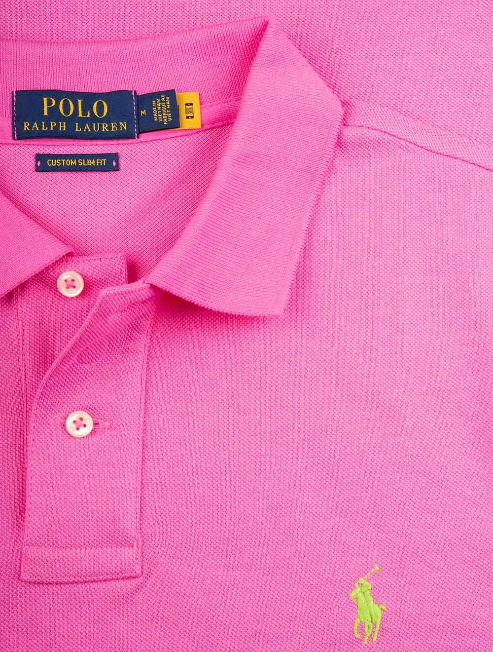 Einfaches Polohemd mit kurzen Ärmeln in Rosa