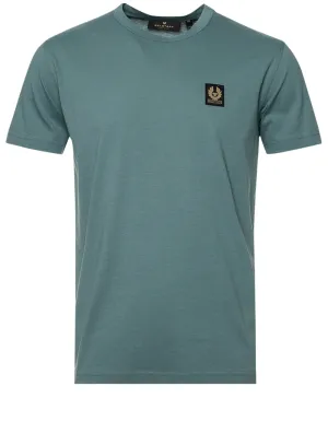 Basic T-Shirt Verblasstes Petrol