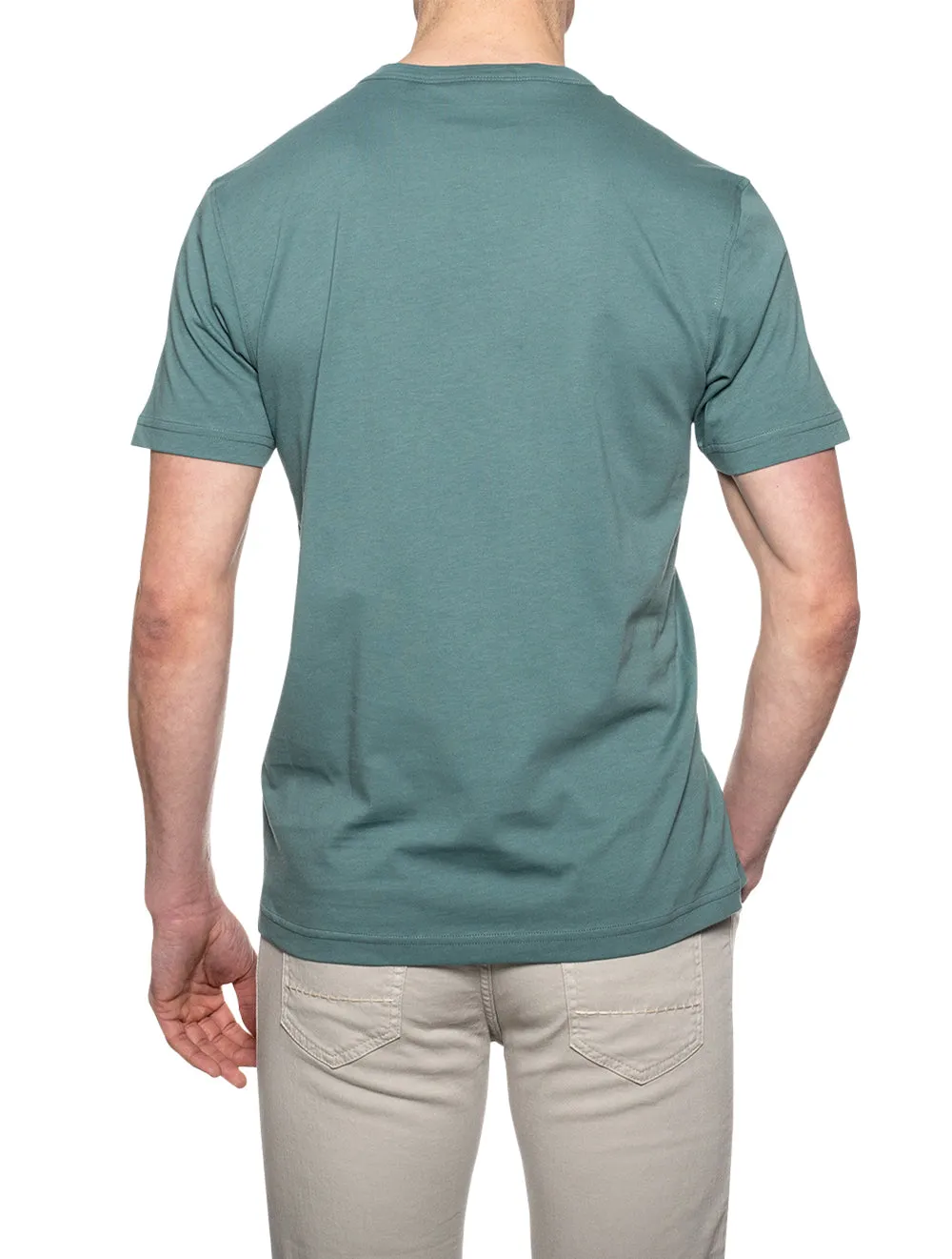 Basic T-Shirt Verblasstes Petrol