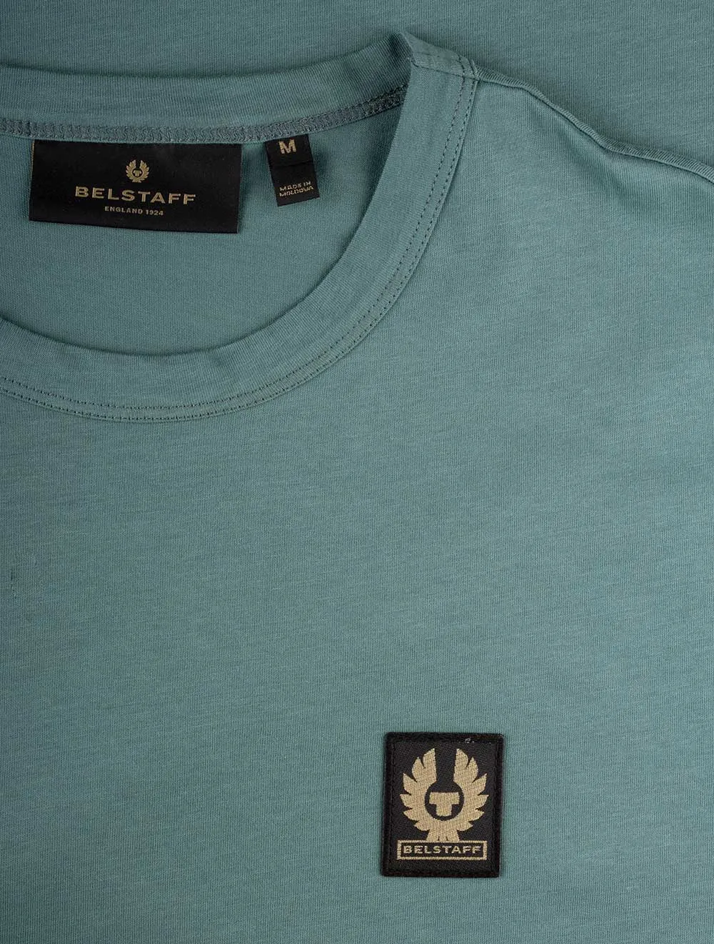 Basic T-Shirt Verblasstes Petrol