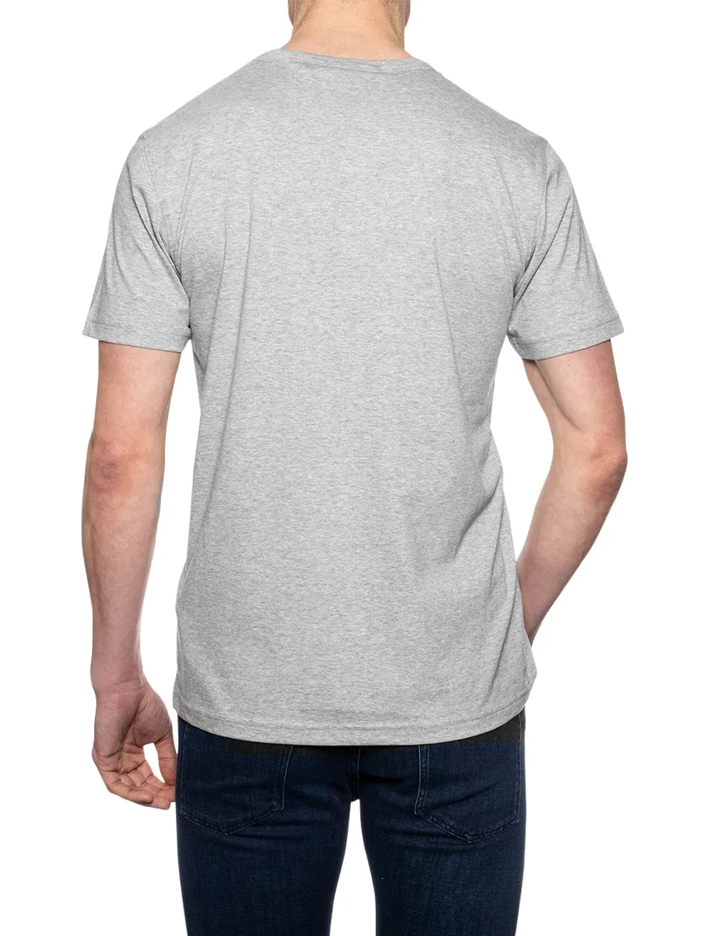 Basic T-Shirt Grau Melange