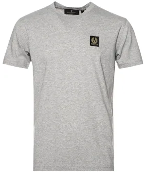 Basic T-Shirt Grau Melange