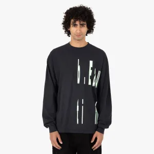 Schönes Langarm-Shirt mit Logo links / Schwarz