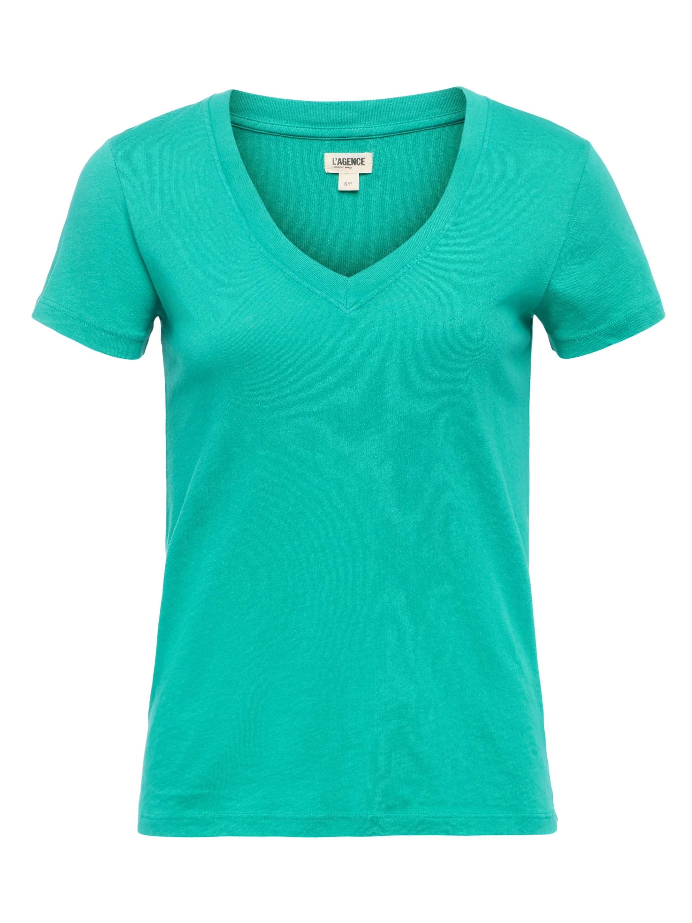 Becca Baumwoll-V-Ausschnitt T-Shirt