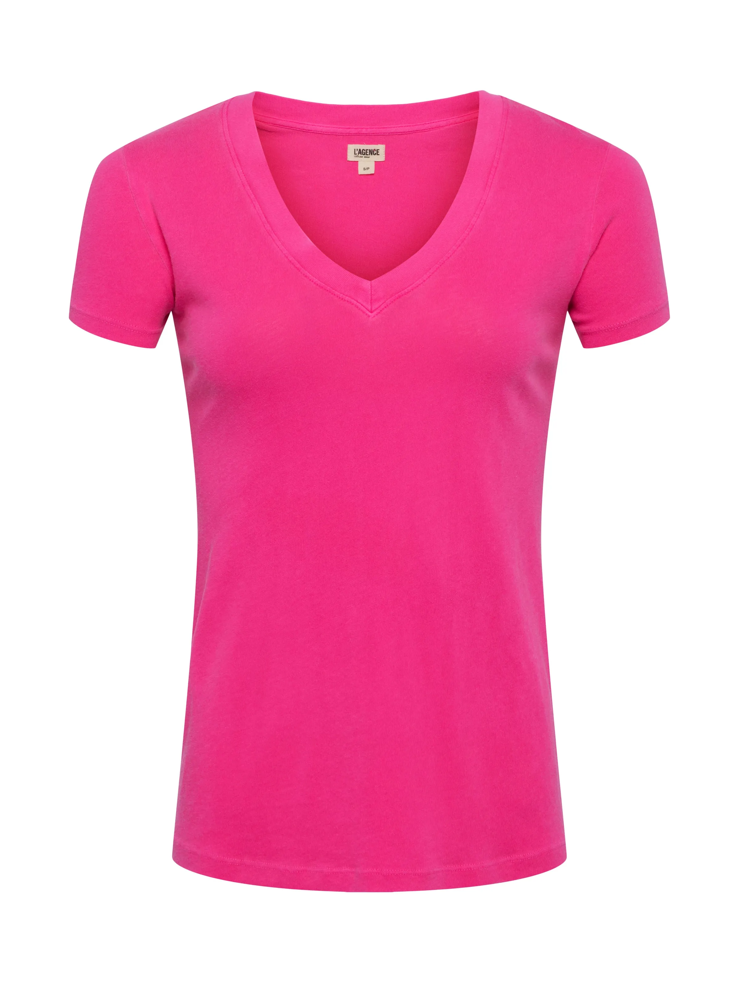 Becca Baumwoll-V-Ausschnitt T-Shirt