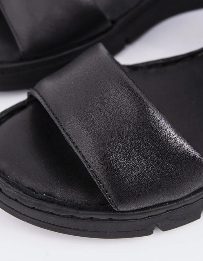 Belgrave Schwarz Leder