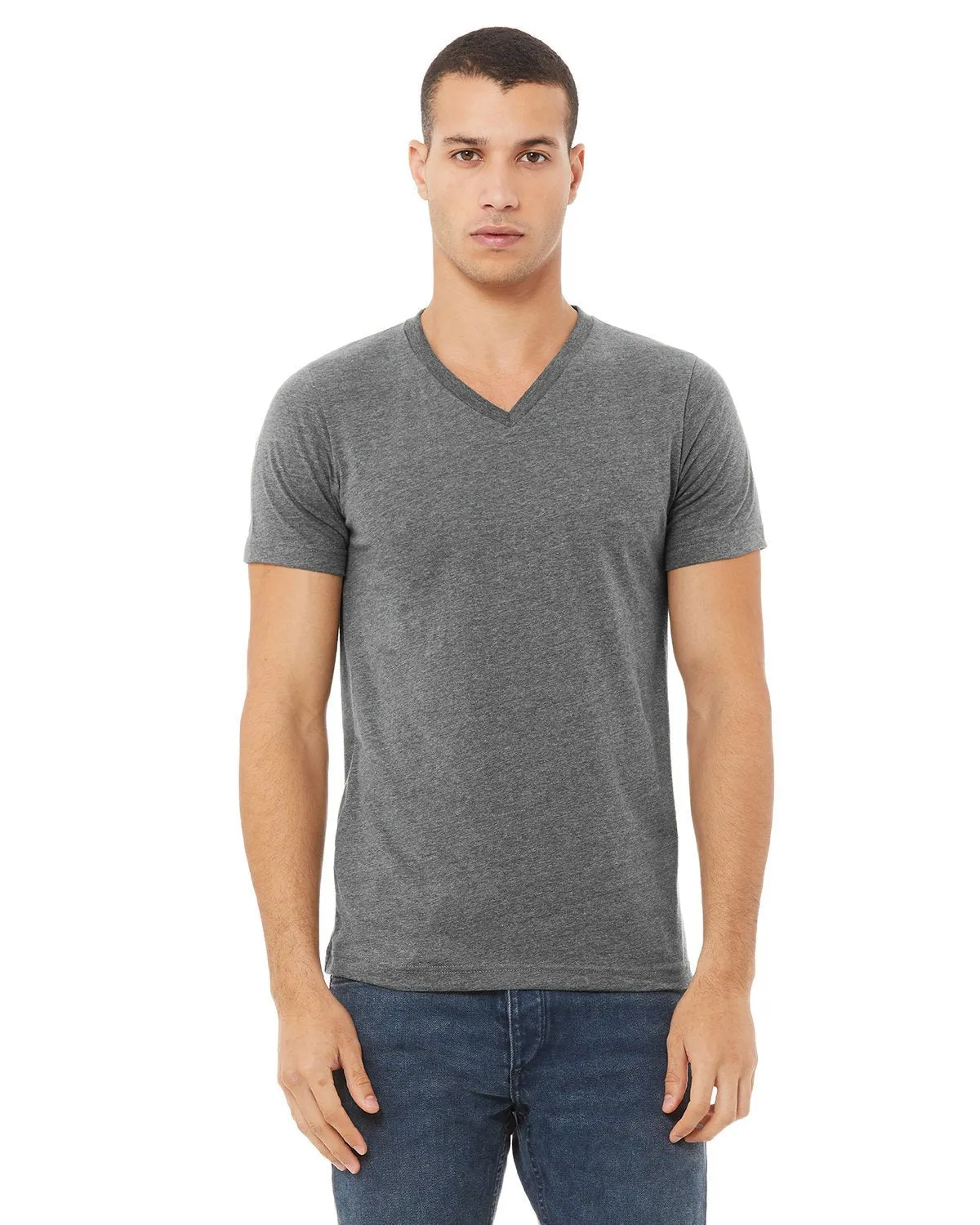 Bella   Canvas 3005 Unisex-Jersey-T-Shirt mit V-Ausschnitt und kurzen Ärmeln