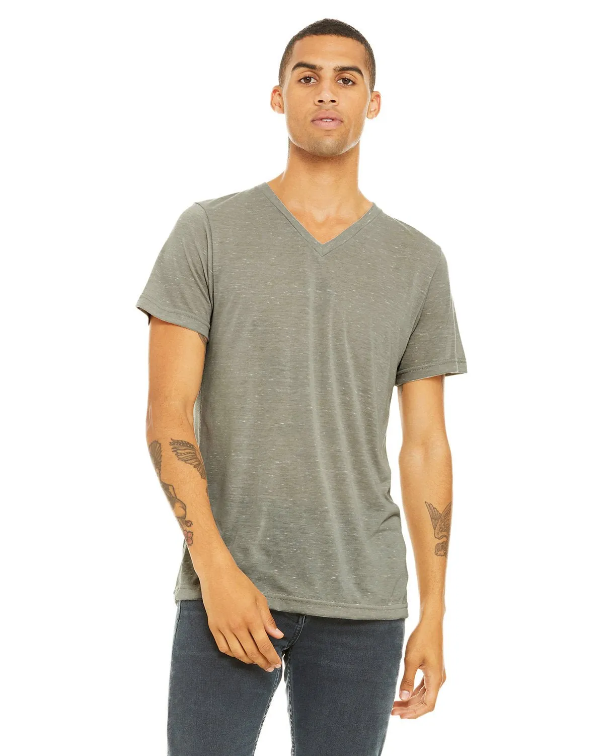 Bella   Canvas 3005 Unisex-Jersey-T-Shirt mit V-Ausschnitt und kurzen Ärmeln